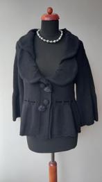 CarlOpik - prachtig zwart merinowollen jasje - 38, Maat 38/40 (M), Carlopik, Verzenden, Zwart