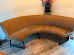 Cognac Kleurige Halfronde Bank, Huis en Inrichting, Ophalen, Gebruikt, Metaal