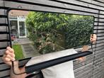 Te koop: zwarte, metalen spiegel House Doctor., Huis en Inrichting, Woonaccessoires | Spiegels, Ophalen, Zo goed als nieuw, 75 tot 100 cm