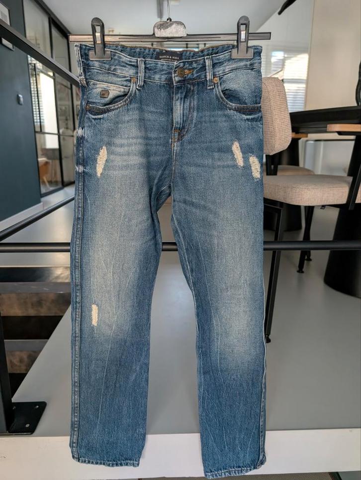 Blauwe spijkerbroek van Scotch Shrunk in maat 140. Als nieuw, Kinderen en Baby's, Kinderkleding | Maat 140, Zo goed als nieuw