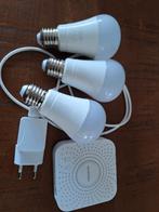 Set van 3 Livarno (Lidl) Color lampen met Gateway, Ophalen, Zo goed als nieuw, E27 (groot), Led-lamp