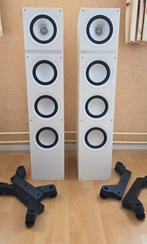 KEF Q500 Vloerstaande Luidsprekers – Wit (Set van 2), Zo goed als nieuw, 120 watt of meer, Front, Rear of Stereo speakers, Ophalen