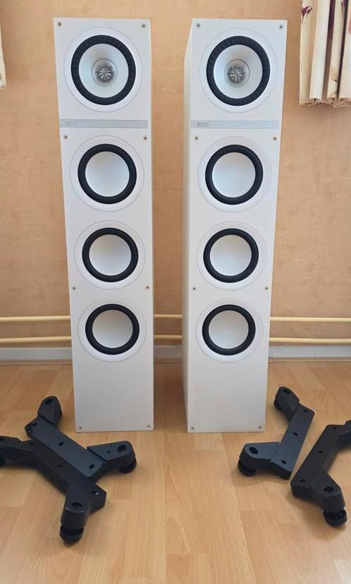 KEF Q500 Vloerstaande Luidsprekers – Wit (Set van 2), Audio, Tv en Foto, Luidsprekers, Zo goed als nieuw, Front, Rear of Stereo speakers