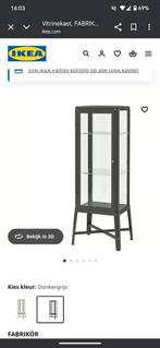 FABRIKÖR Ikea vitrinekast, Ophalen, Zo goed als nieuw, Glas, 150 tot 200 cm