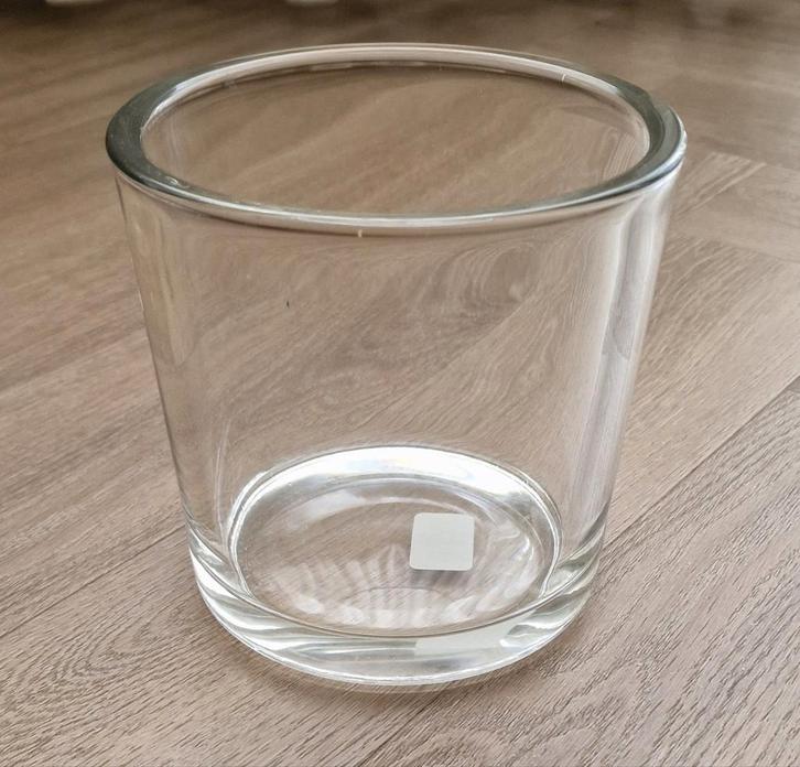 2 mooie nw. glazen decoratie potten zeer luxe kwaliteit, Huis en Inrichting, Woonaccessoires | Vazen, Nieuw, Overige kleuren, Minder dan 50 cm