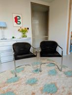 2X Gastone Rinaldi Fasem stoelen jaren '80, Huis en Inrichting, Stoelen, Ophalen, Gebruikt, Twee, Bruin