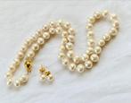 Beeldschoon Parelsnoer met oorbellen - 14K Goud, Ophalen of Verzenden, Nieuw, Goud