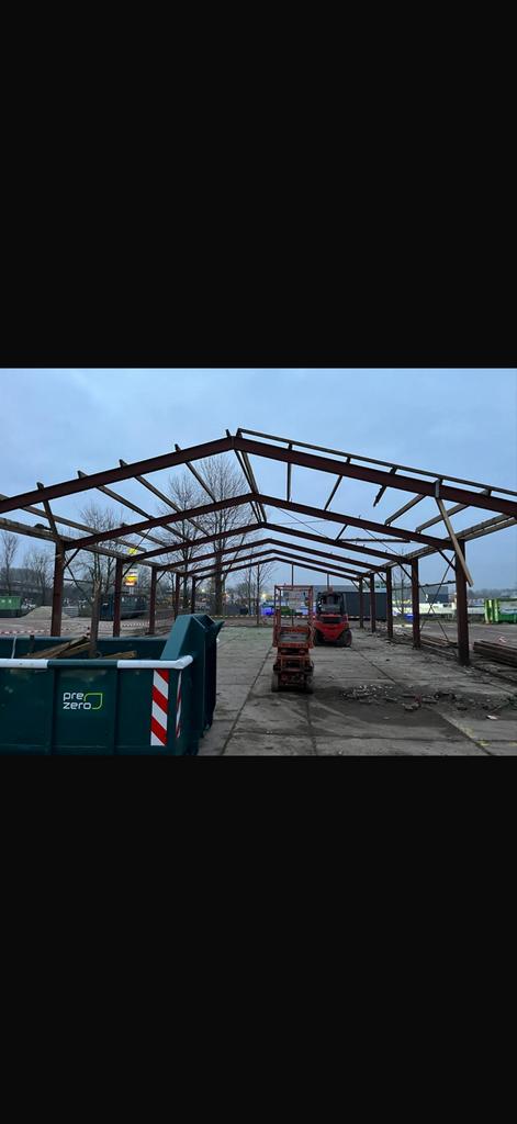 Staalconstructie loods 25x12 meter, Doe-het-zelf en Verbouw, Metalen, Gebruikt, Ophalen of Verzenden