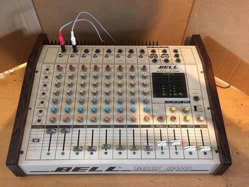 Vintage power mixer Bell MDX-400, Muziek en Instrumenten, Mengpanelen, Gebruikt, Ophalen of Verzenden