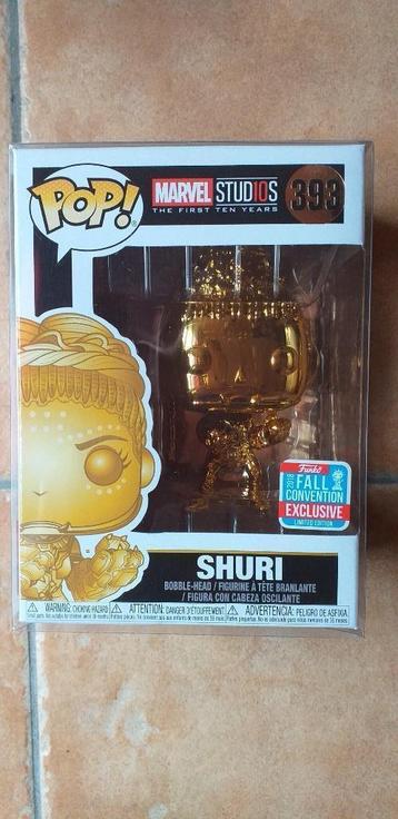 Marvel black panther shuri gold Chrome convention funko pop  beschikbaar voor biedingen