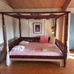 Auping-bed met originele Kampongombouw, Huis en Inrichting, Ophalen, Bruin, Tweepersoons, Indonesisch