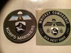 Sticker en een badge van het Korps Mariniers met velro, Verzamelen, Militaria | Algemeen, Embleem of Badge, Nederland, Marine