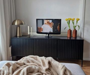 Woood tv meubel gravure zwart 