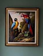 Prachtig schilderij 2 ara`sop paneel. Alfonso Moreno., Ophalen