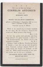Cornelis Ant. Bakx 1905 Oosterhout + 1930 Dongen, 24 jr oud, Verzamelen, Bidprentjes en Rouwkaarten, Verzenden, Bidprentje