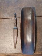 OUDE HOUTEN SCHAAL EN BRIEFOPENER ., Antiek en Kunst, Curiosa en Brocante, Ophalen of Verzenden