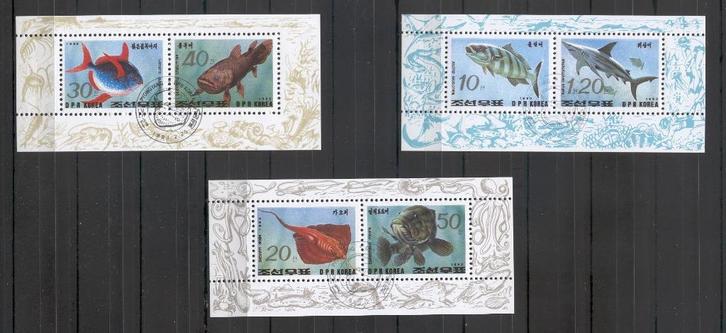 B37 - Noord Korea michel 3393/3398 gestempeld in kleinb, Postzegels en Munten, Postzegels | Azië, Gestempeld, Oost-Azië, Verzenden