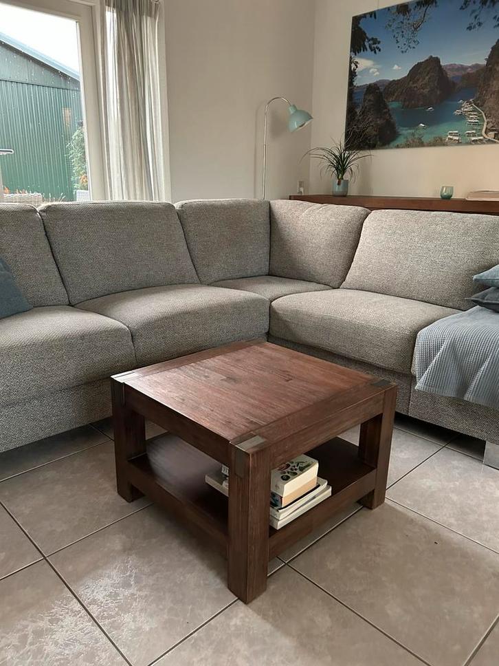 Salontafel acaciahout 60 x 60, Huis en Inrichting, Tafels | Salontafels, Zo goed als nieuw, Minder dan 50 cm, 50 tot 100 cm, 50 tot 100 cm