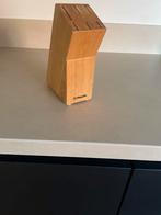 Houten messenblok amefa., Ophalen of Verzenden, Gebruikt, Hout