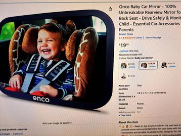 baby car mirror Onco beschikbaar voor biedingen