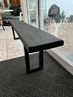 Houten zwarte bank, Ophalen, 125 cm of meer, Nieuw, Rechthoekig