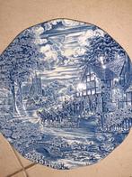 Blauw Engels bord wedgwood brocante antiek, Ophalen of Verzenden