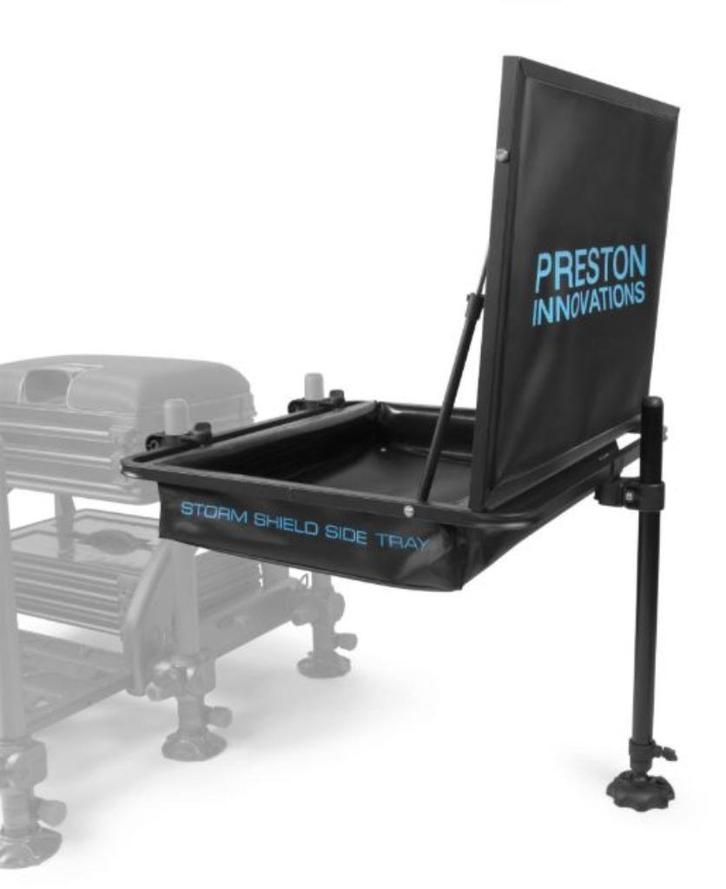 PRESTON STORM SHIELD SIDE TRAY (voor 36/30/25mm poten), Watersport en Boten, Hengelsport | Witvissen, Zo goed als nieuw, Overige typen