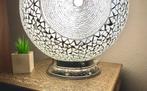 Vintage Oosterse glas mozaïek schemerlamp bol lamp wit glas., Ophalen, Zo goed als nieuw, Glas, Oosters Aziatisch Mozaiek Glas Kunst.