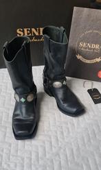 SENDRA  zwart wester boot. Leren Laarzen, Dames