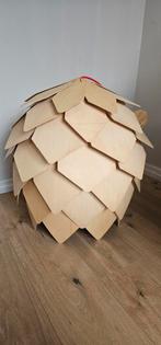 Houten Kroonluchter / wooden chandelier, Ophalen, 50 tot 150 cm, Zo goed als nieuw, 10 tot 30 cm