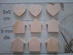 9 houten figuren, Hobby en Vrije tijd, Knutselen, Ophalen of Verzenden, Nieuw