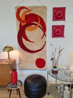 Vintage wandkleed / tapijt geometrisch space age 70s, Ophalen, ., Vintage, Rood