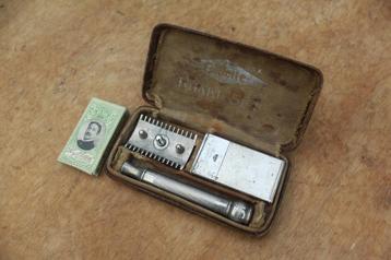 = US Khaki Set Scheersetje Amerika Gillette = beschikbaar voor biedingen