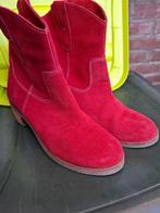 Dames enkel laarsjes rood mt 39, Lage of Enkellaarzen, Ophalen of Verzenden, Zo goed als nieuw, Rood