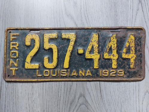 Kentekenplaat Louisiana USA 1929 ZELDZAAM Nummerplaat, Verzamelen, Automerken, Motoren en Formule 1, Gebruikt, Auto's, Ophalen of Verzenden