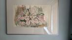 Aquarel met roze bloemen, Ophalen
