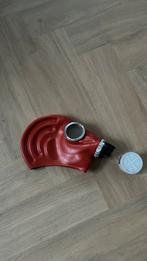 Nieuw: rood rubberen gasmasker met filter, Ophalen of Verzenden, Landmacht, Nederland, Overige typen
