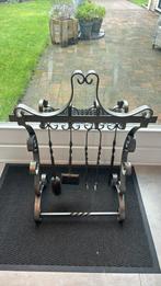 Haardstel smeedijzer, Huis en Inrichting, Haarden, Ophalen of Verzenden, Zo goed als nieuw, Vrijstaande haard, Houthaard