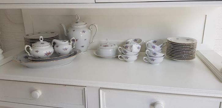 Geha 32 Koffieservies - 11 Delig Porselein, Antiek en Kunst, Antiek | Servies los, Ophalen of Verzenden