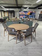 Accacia houten tuinset 7 delig showmodel te koop, Tuin en Terras, Tuinsets en Loungesets, 6 zitplaatsen, Ophalen of Verzenden