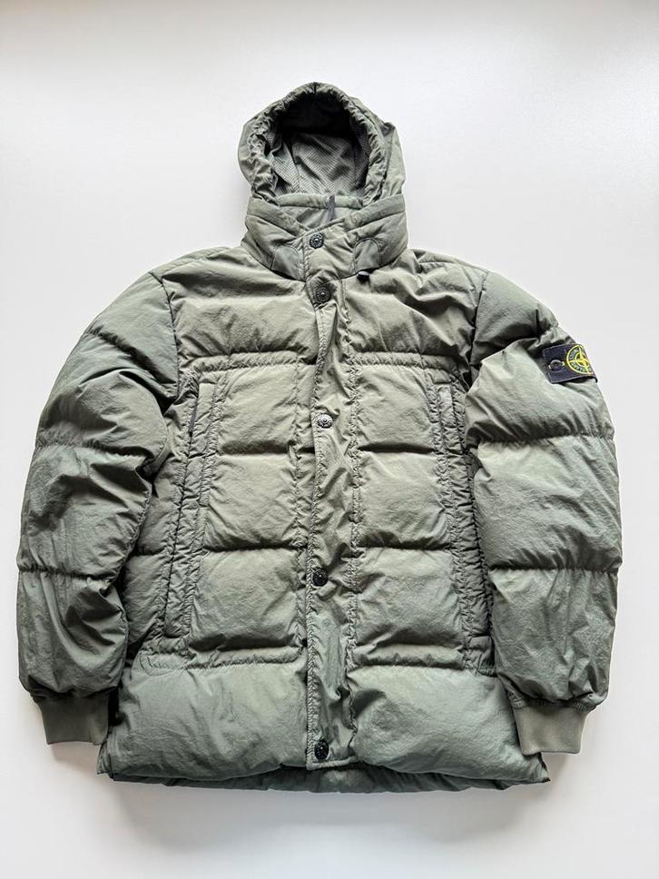 Stone island garment dyed jas s, Kleding | Heren, Jassen | Winter, Gedragen, Maat 46 (S) of kleiner, Groen, Ophalen of Verzenden