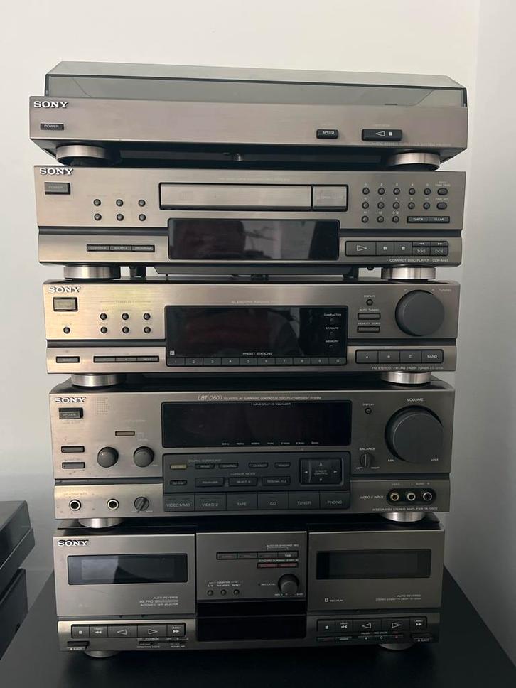 Vintage Sony Stereo Set - Complete Set!, Audio, Tv en Foto, Stereo-sets, Gebruikt, Cassettedeck, Cd-speler, Tuner of Radio, Sony