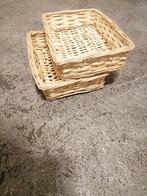 WEG=WEG!! TWEE LEUKE RIETEN MANDJES | WICKER BASKET, Huis en Inrichting, Woonaccessoires | Schalen en Manden, Mand, Ophalen of Verzenden