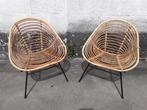 Stoelen '60s ( rotan ) Retro/Vintage/Design, Ophalen, Gebruikt, Twee, Bruin