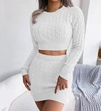 Witte Gebreide Rok Set, Ophalen of Verzenden, Nieuw, Wit, Boven de knie
