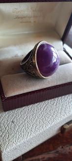 Oude etnische berber ring met violin agaat., Ophalen of Verzenden, 17 tot 18, Dame of Heer, Met edelsteen