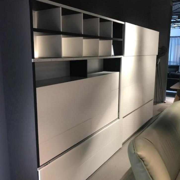 Barkast met schuifdeuren Gero, Huis en Inrichting, Kasten | Wandmeubels, Nieuw, 200 cm of meer, 300 cm of meer, 25 tot 50 cm, Met lade(s)