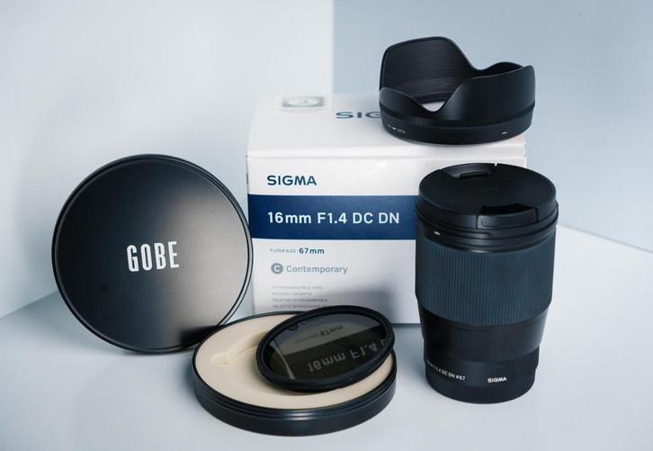 Sigma 16mm F1.4 DC DN lens voor Sony E-mount incl. ND-filter, Audio, Tv en Foto, Fotografie | Lenzen en Objectieven, Zo goed als nieuw