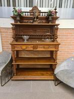 Oude antieke kast eikenhout marmer inleg 180x110x45cm €495, Antiek en Kunst, Ophalen