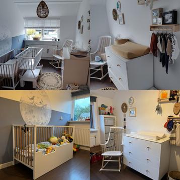 Babykamer(peuterkamer)set: Ledikant, Commode & Schommelstoel beschikbaar voor biedingen